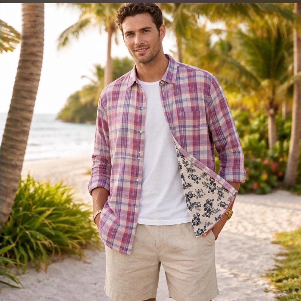 Tommy Bahama Men's Palapa Plaid size XL dry cleaned - Picture 1 of 5